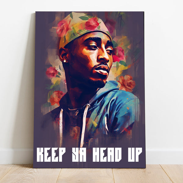 Tupac: Resonance in Roses  Music Canvas Poster – Powsters