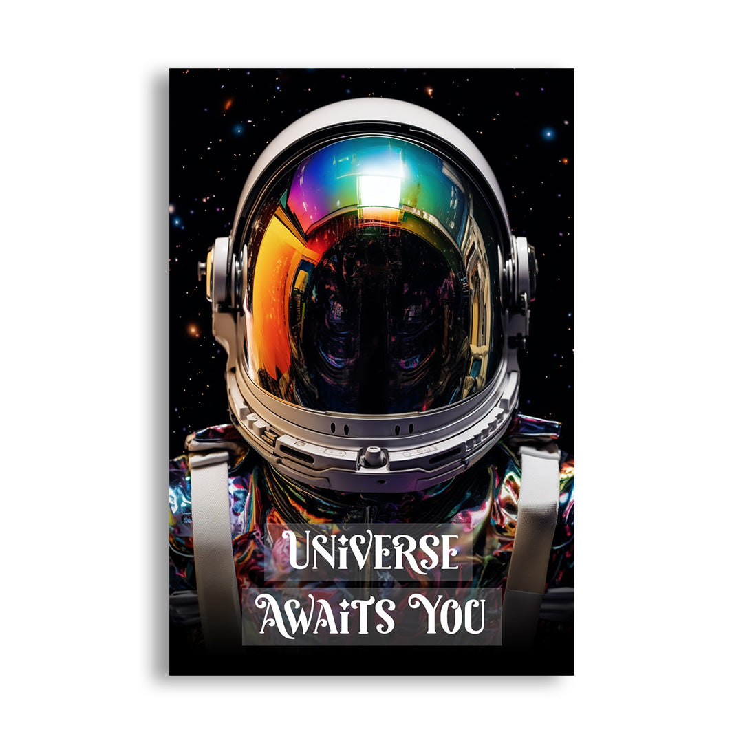 Infinite Space: Astronaut's Muse | Space Canvas Poster