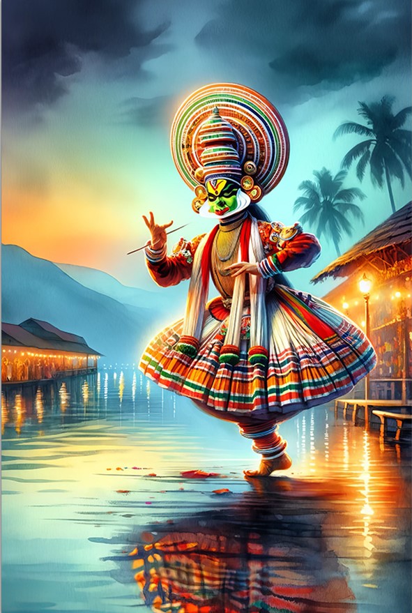 Kathakali Dance in Twilight Serenity