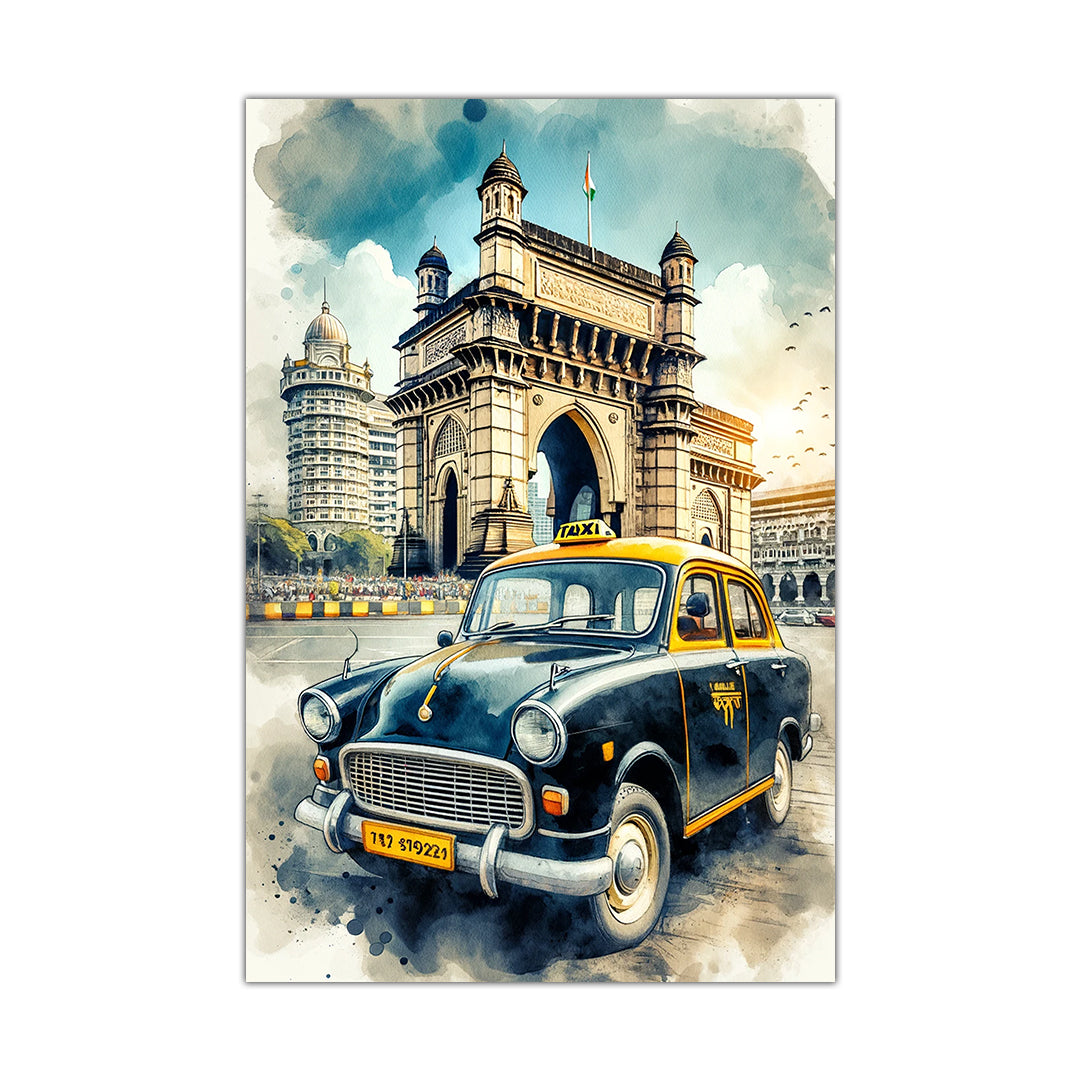 Vintage Ride at the Gateway: Mumbai Kaali-Peeli