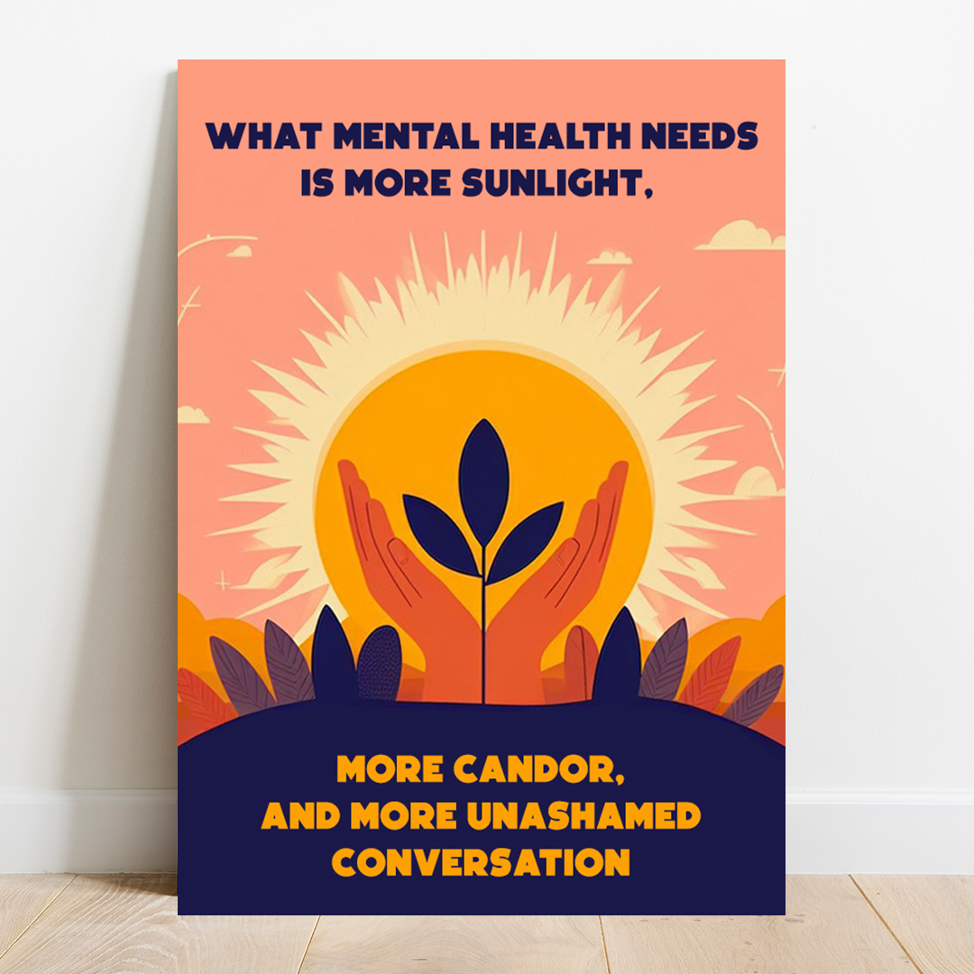 Radiant Mind - A Mental Health Awareness Canvas Poster