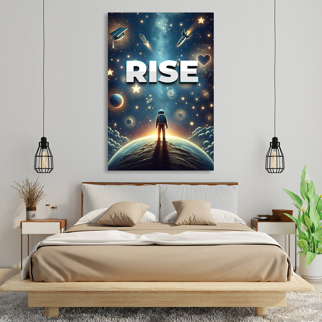 Galactic Ascent - RISE Astronaut Canvas Print