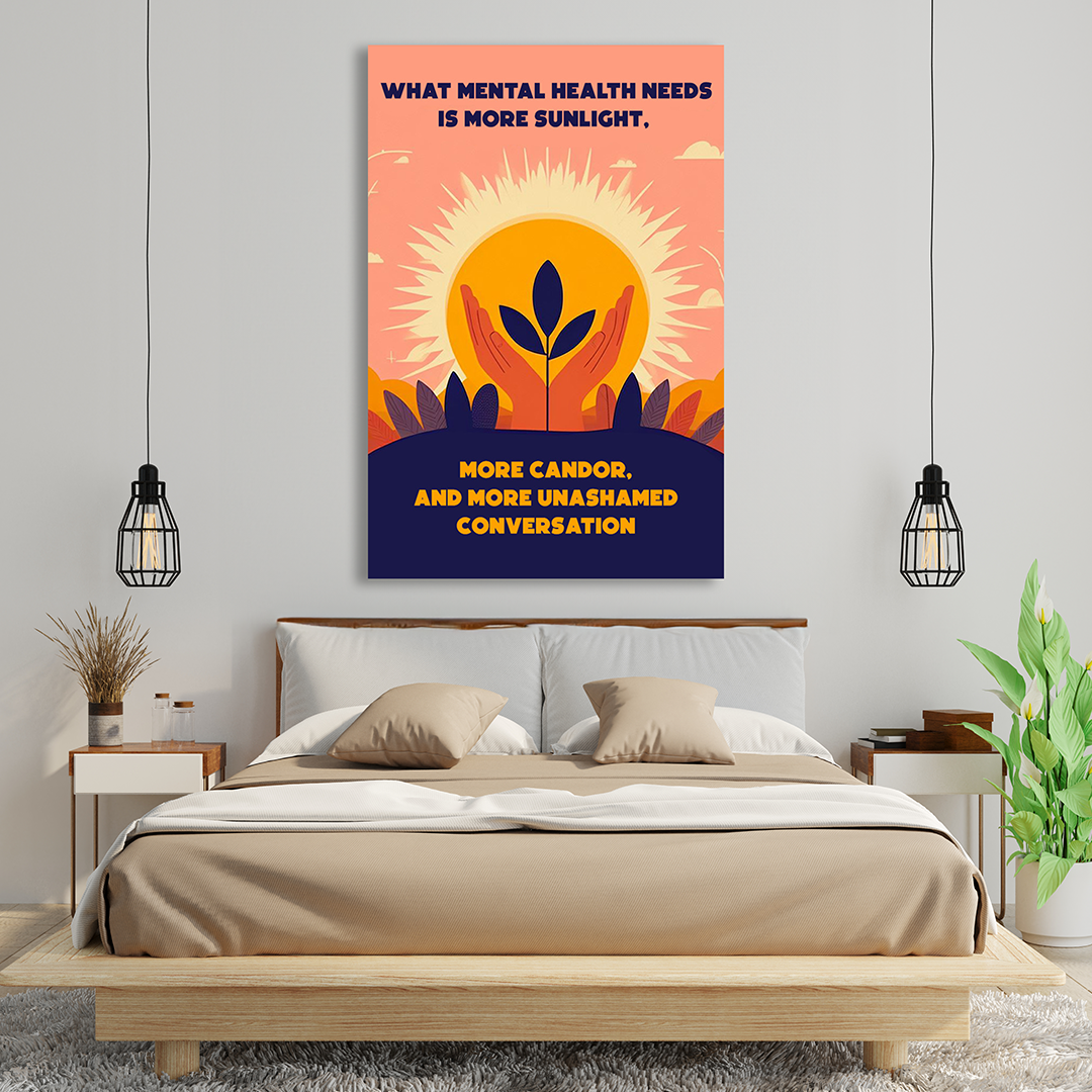 Radiant Mind - A Mental Health Awareness Canvas Poster