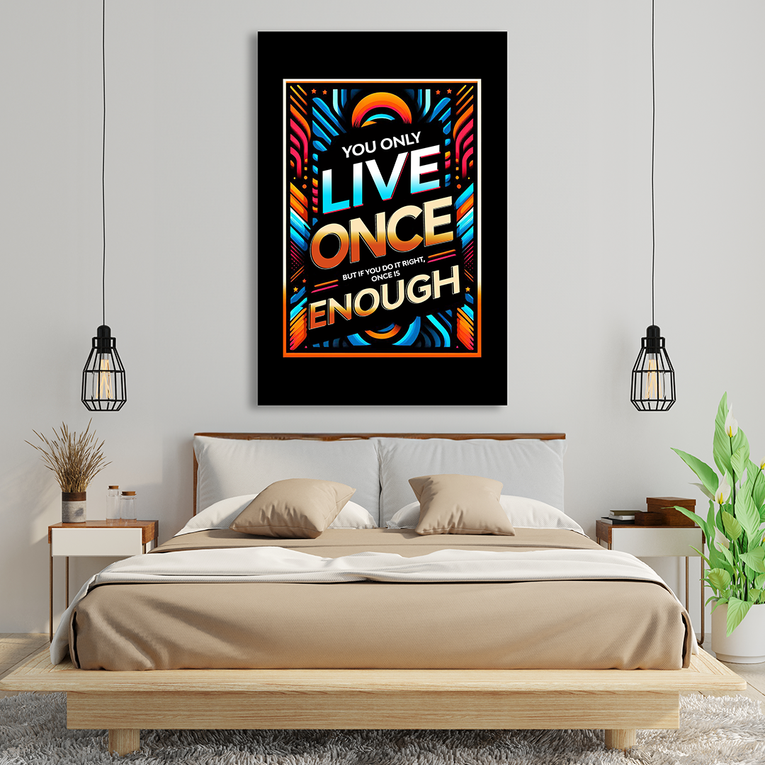 Vibrant Vitality - YOLO Inspirational Canvas Art