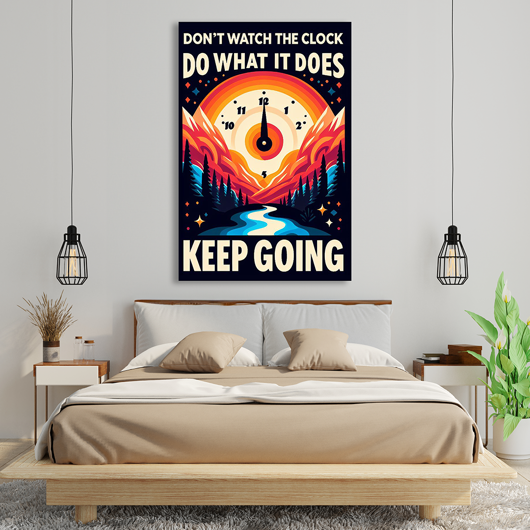 Time's Persistence - Motivational Canvas Art