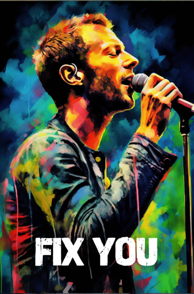 Chris Martin: Lyrical Luminescence Canvas | Coldplay | Music Canvas Poster