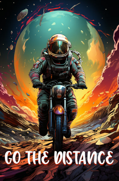 Galactic Rider: Cosmic Frontier | Space Canvas Poster