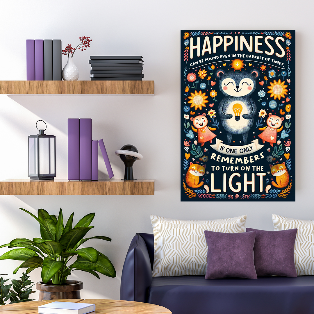 Luminary Bliss - A Beacon of Optimism Canvas Poster