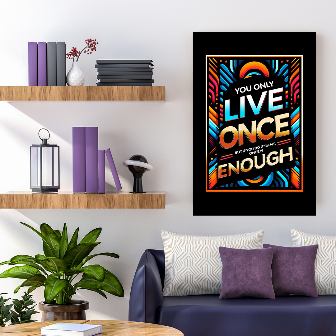 Vibrant Vitality - YOLO Inspirational Canvas Art