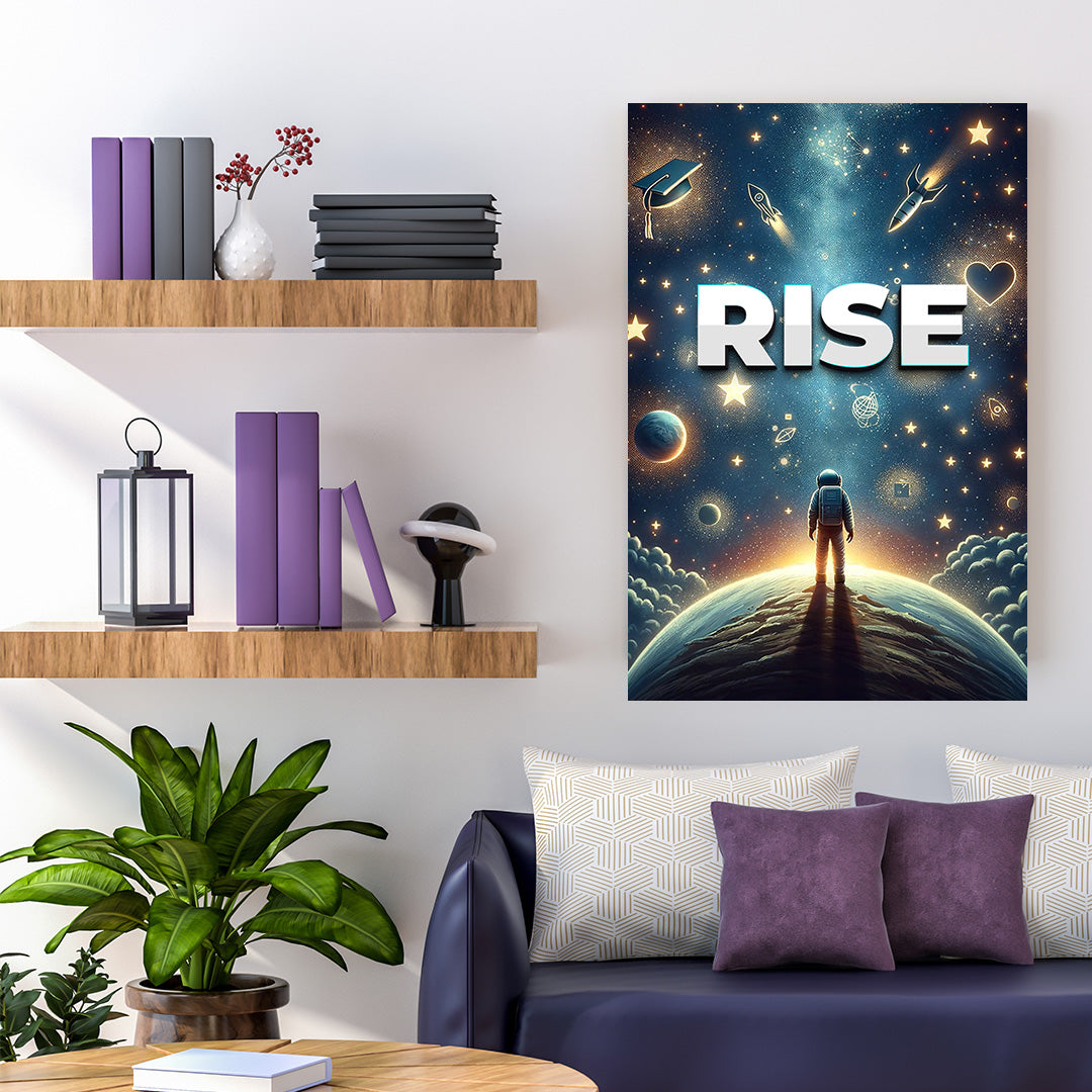 Galactic Ascent - RISE Astronaut Canvas Print