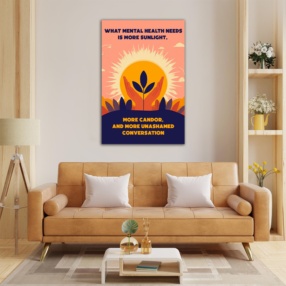 Radiant Mind - A Mental Health Awareness Canvas Poster