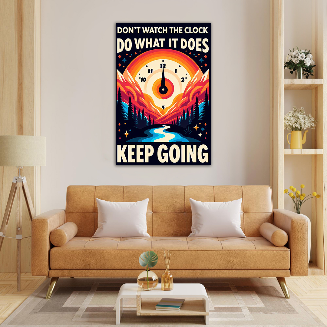 Time's Persistence - Motivational Canvas Art