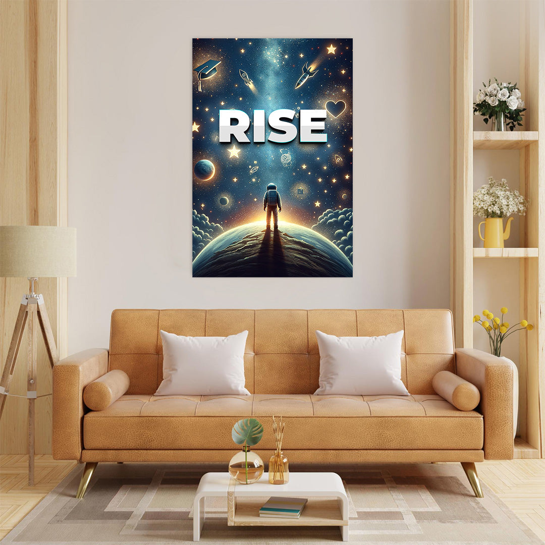 Galactic Ascent - RISE Astronaut Canvas Print