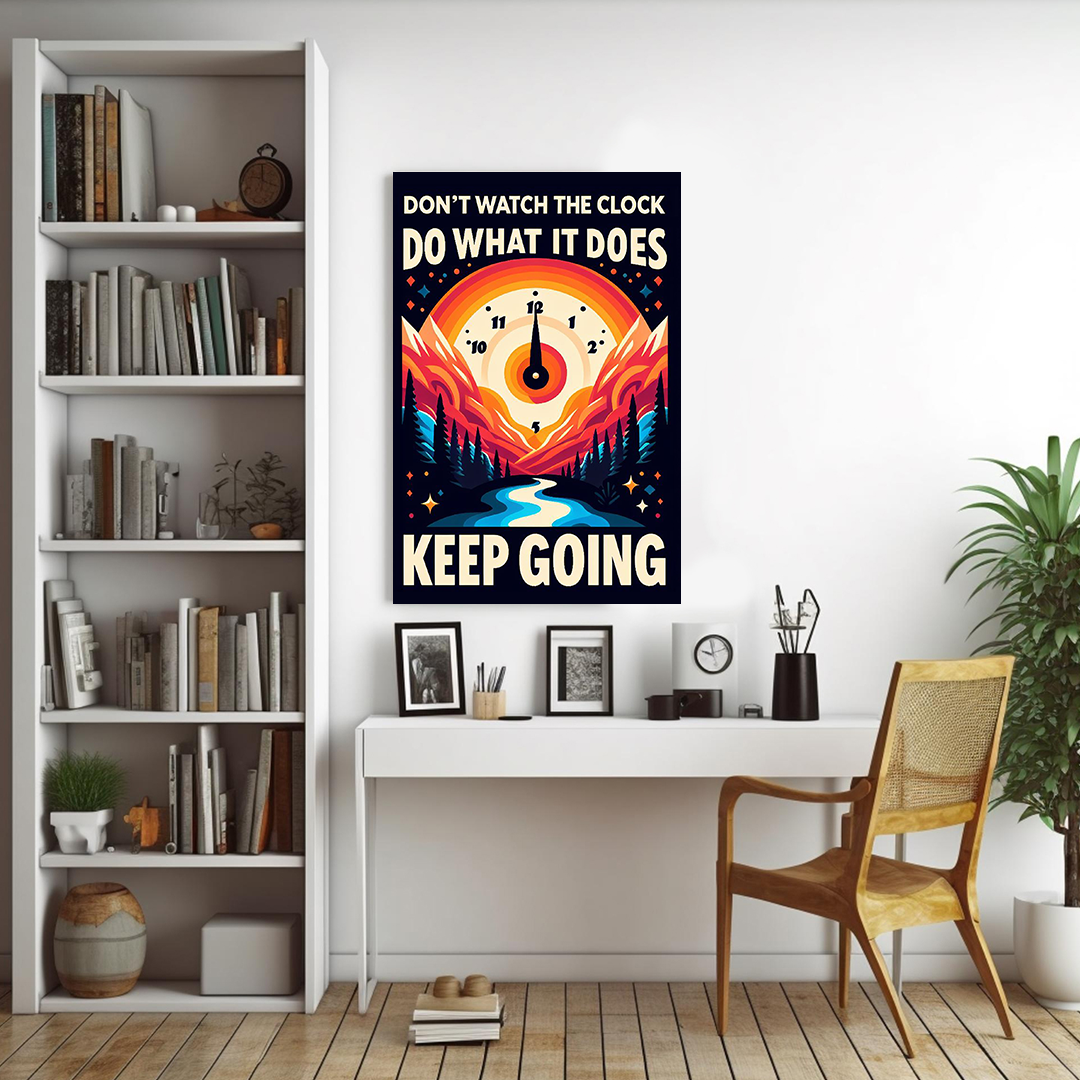 Time's Persistence - Motivational Canvas Art