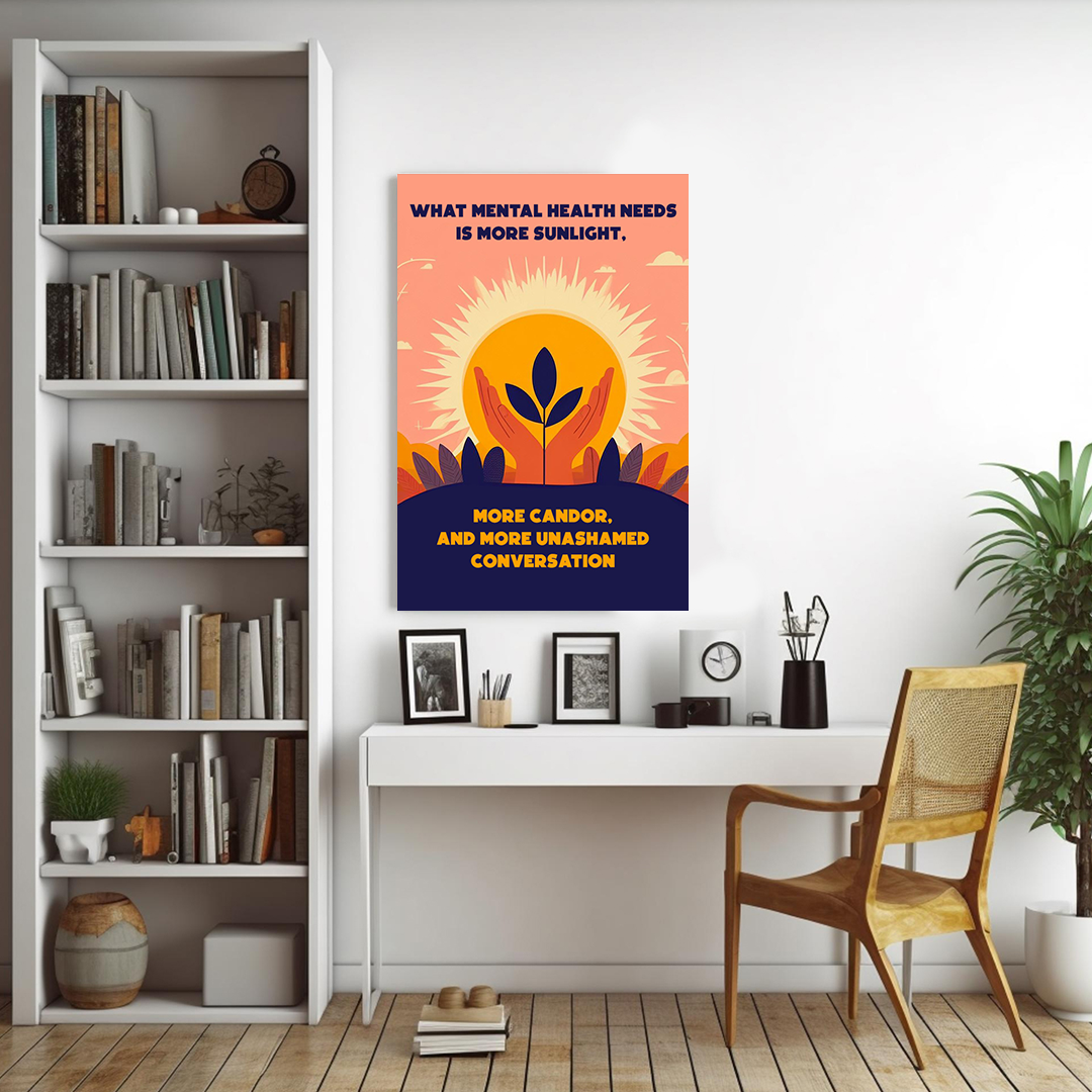 Radiant Mind - A Mental Health Awareness Canvas Poster