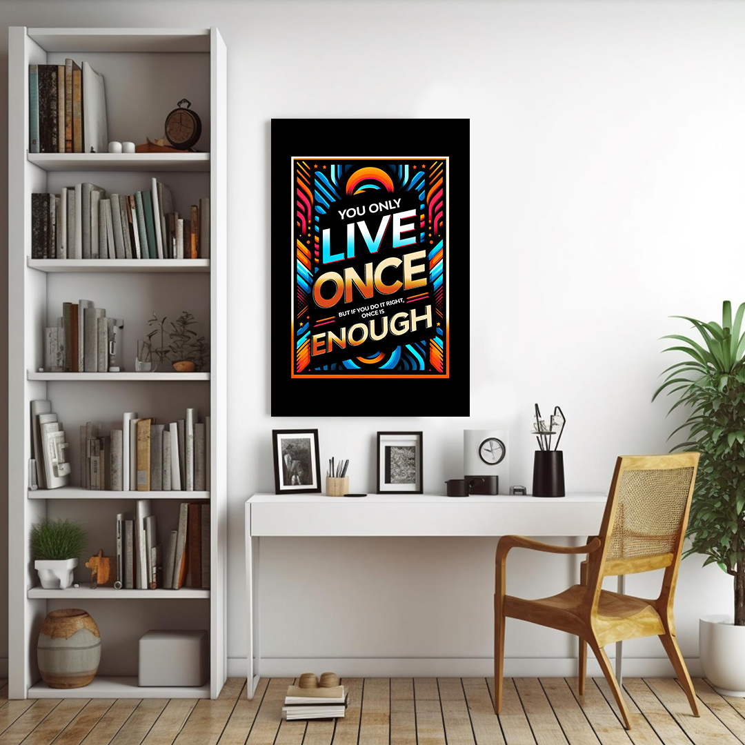 Vibrant Vitality - YOLO Inspirational Canvas Art