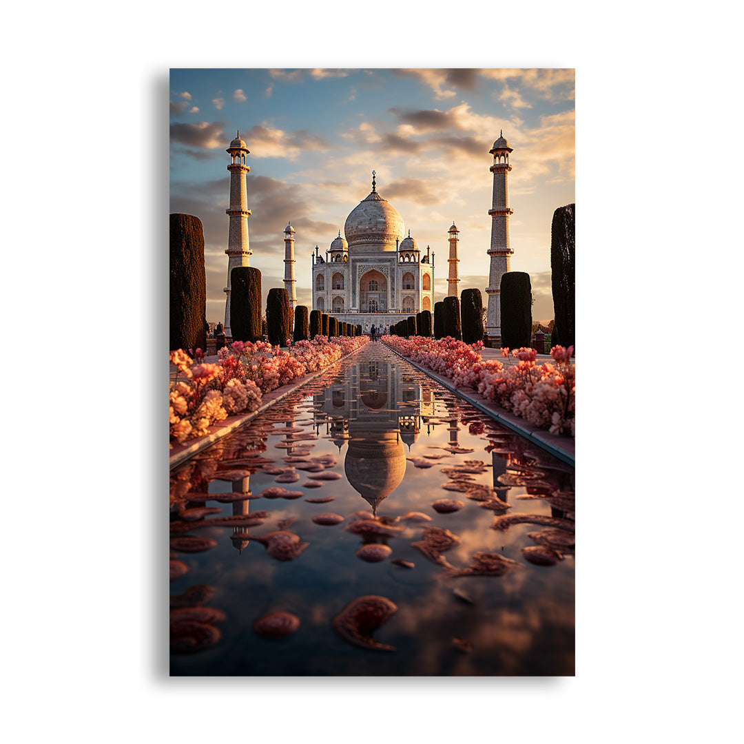 Taj Mahal Golden Hour | Travel Canvas Poster