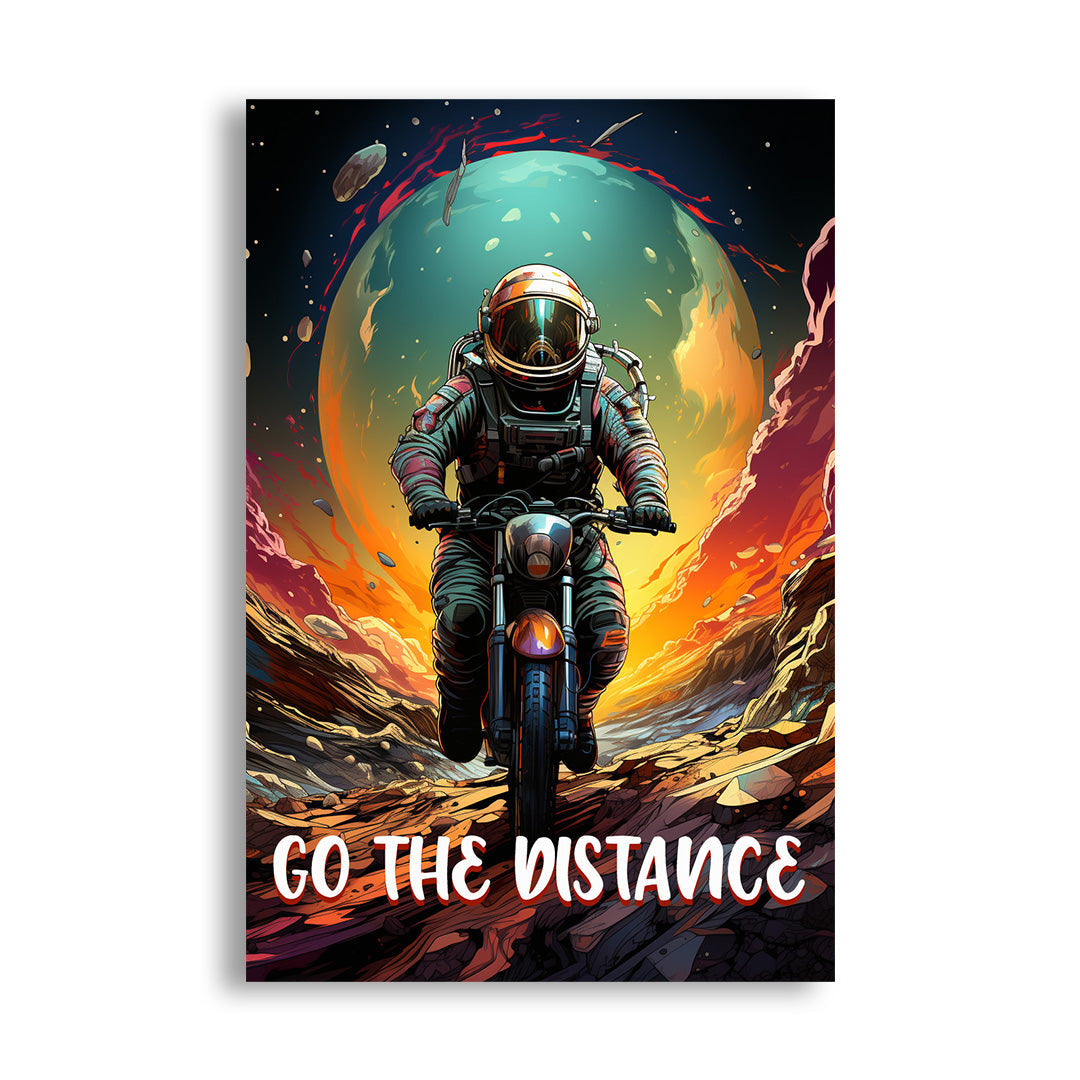 Galactic Rider: Cosmic Frontier | Space Canvas Poster