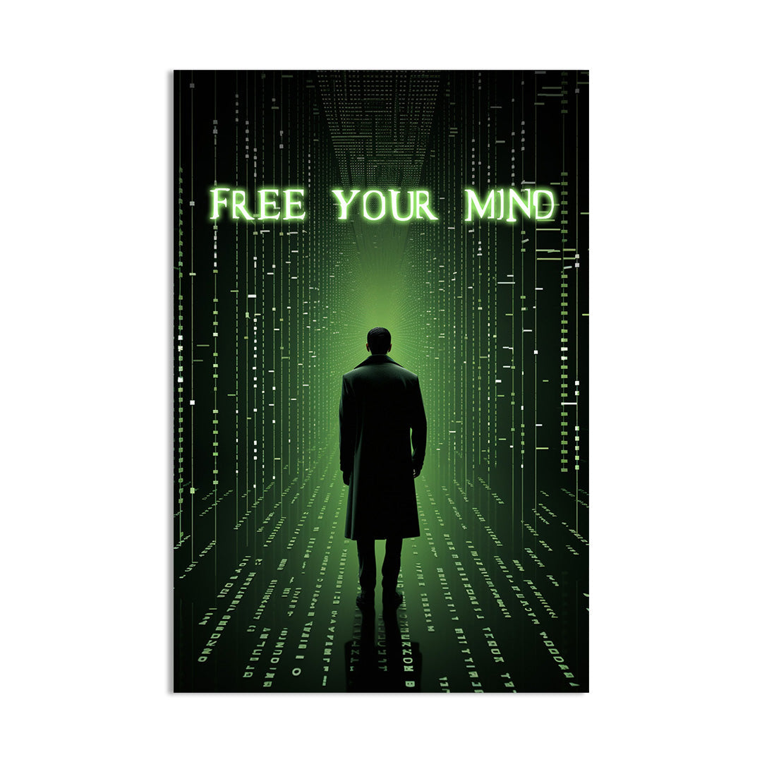 Digital Descent: The Matrix Reality | Movies & Shows Canvas Poster