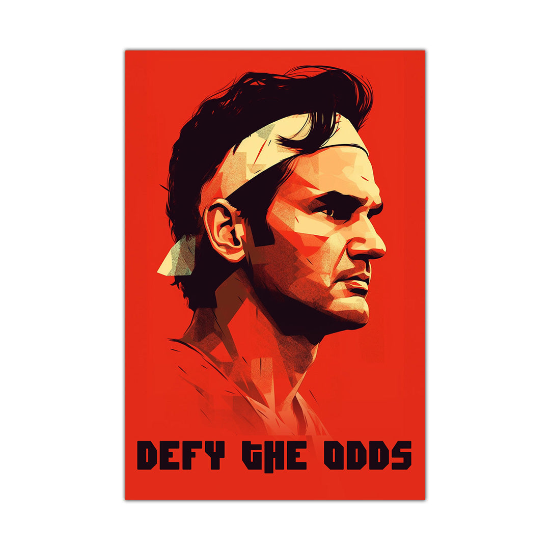 Roger Federer: Gaze of a Champion | Tennis Canvas Poster