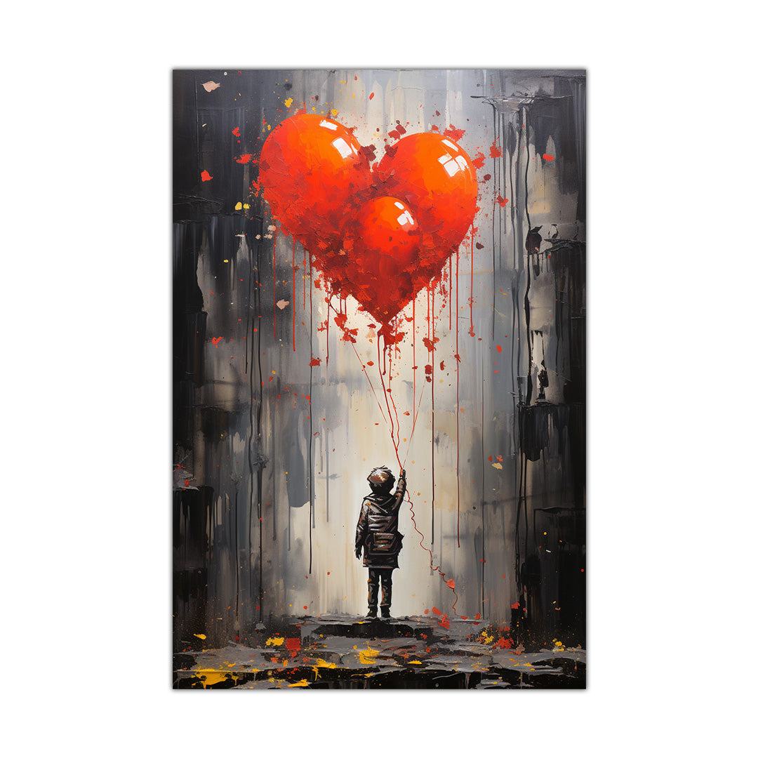 Heartstrings of the City - Banksy Style | Art Canvas Poster