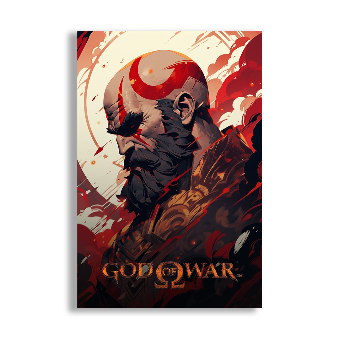 God of War: Kratos' Celestial Standoff | Gaming Canvas Poster