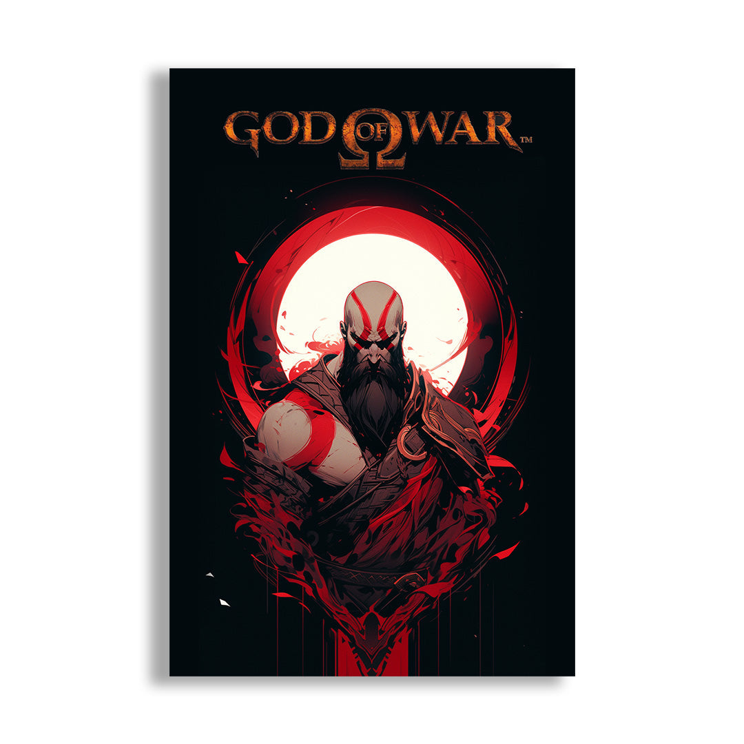 God of War: Kratos' Crimson Fury | Gaming Canvas Poster