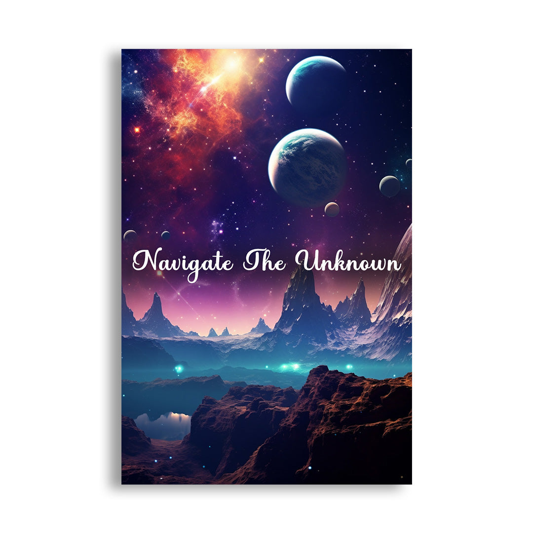 Stellar Panorama: The Cosmic Oasis | Space Canvas Poster