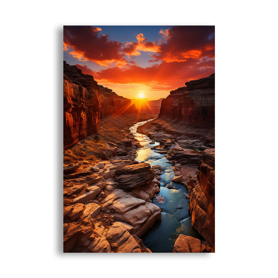 Canyon Glow at Sunset | Travel Canvas Poster