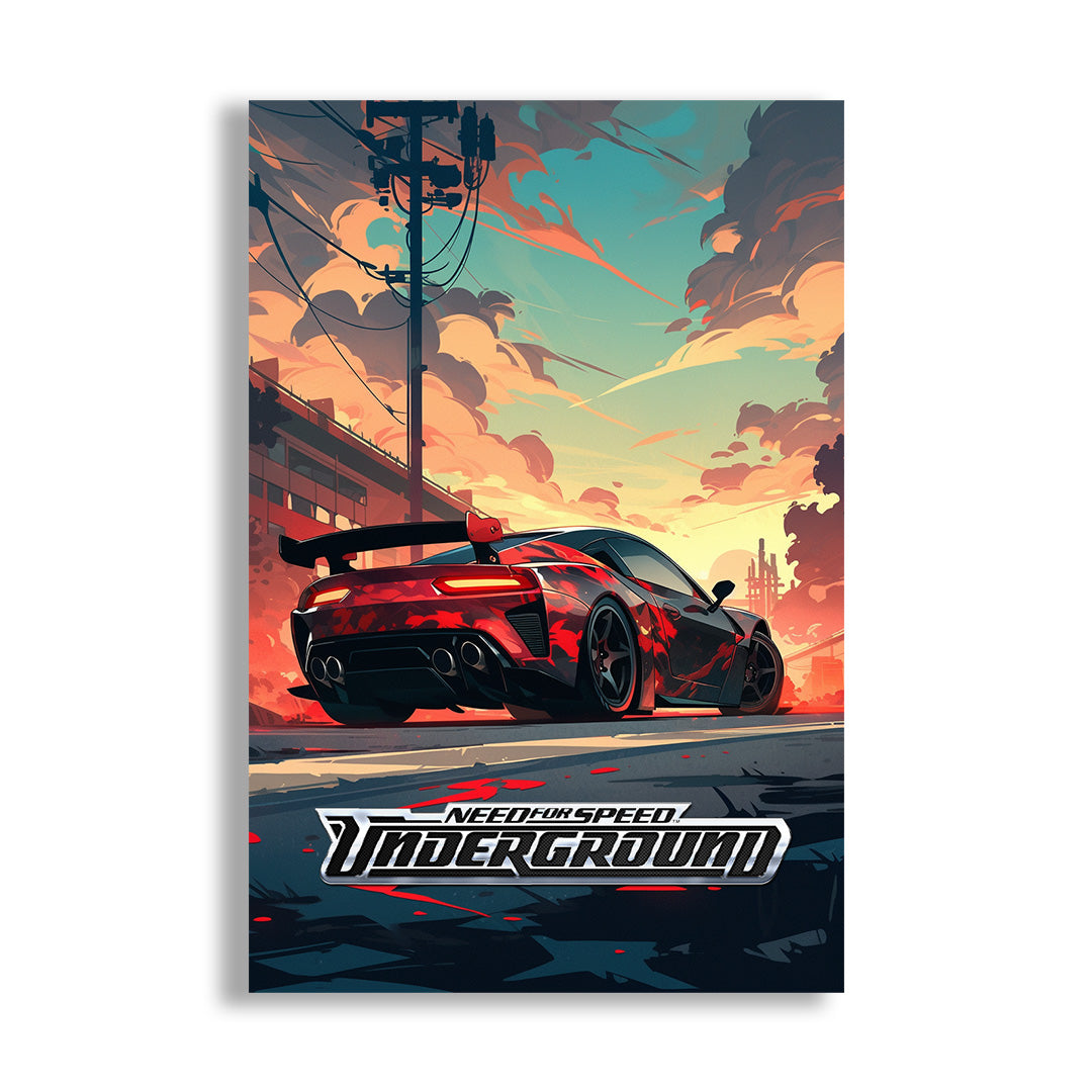 Need For Speed: Urban Sunset Racer | Gaming Canvas Poster