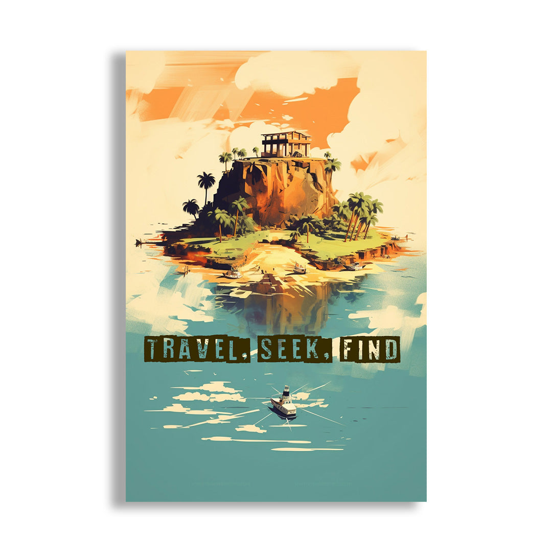 Island Escape: Solitude by the Shore | Travel Canvas Poster