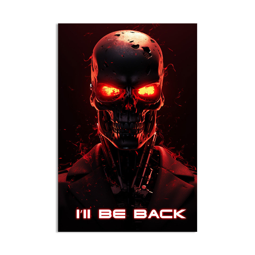 Fiery Gaze: The Terminator Ascendant | Movies & Shows Canvas Poster