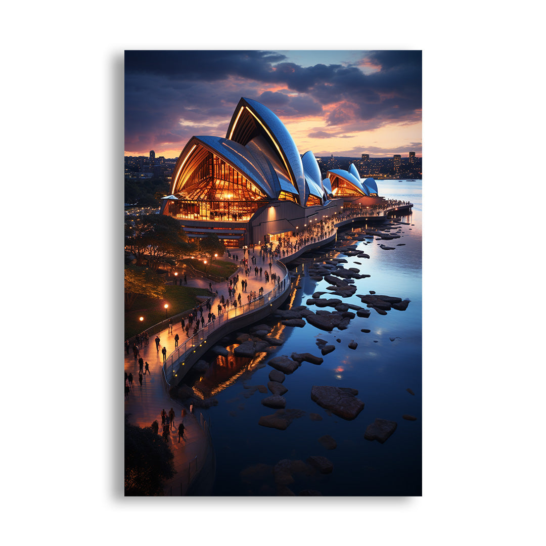 Sydney's Evening Elegance | Travel Canvas Poster