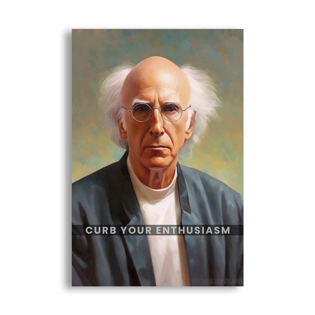 Larry David Portrait | Curb Your Enthusiasm | Movies & Shows Canvas Poster