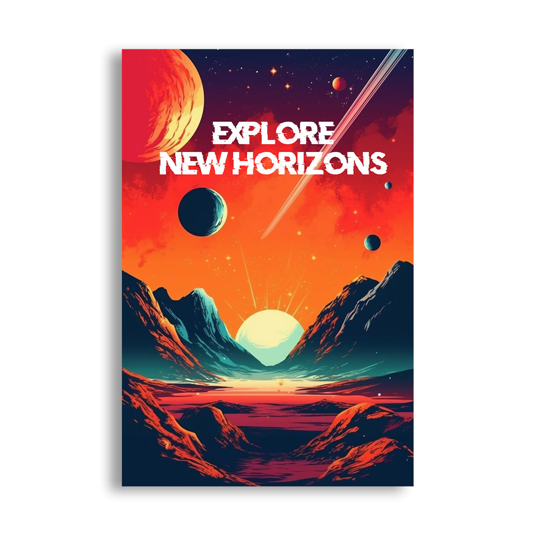 Cosmic Harmony: A Celestial Dawn | Space Canvas Poster