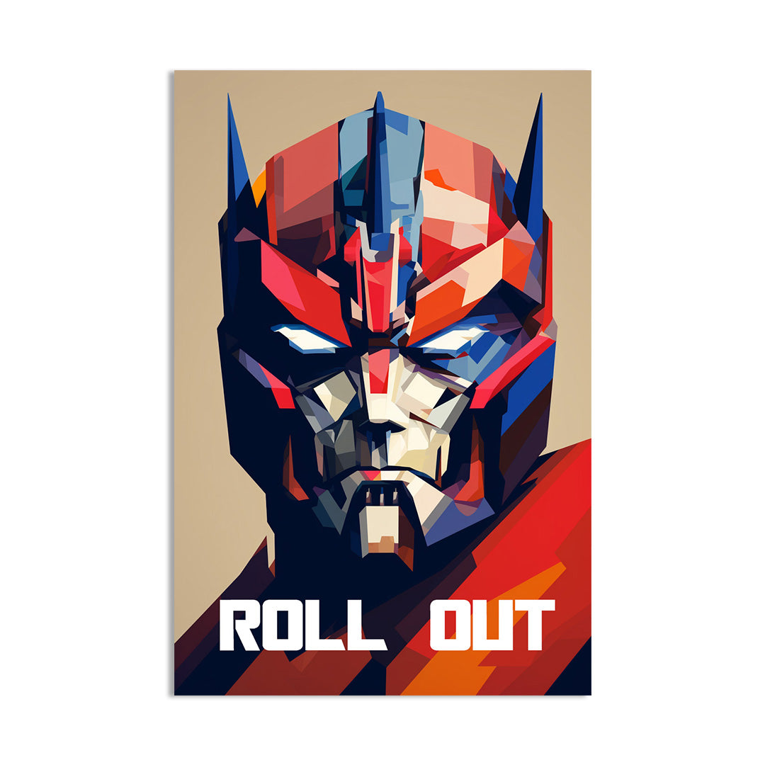 Polygonal Optimus: The Autobot Leader | Transformers | Movies & Shows Canvas Poster