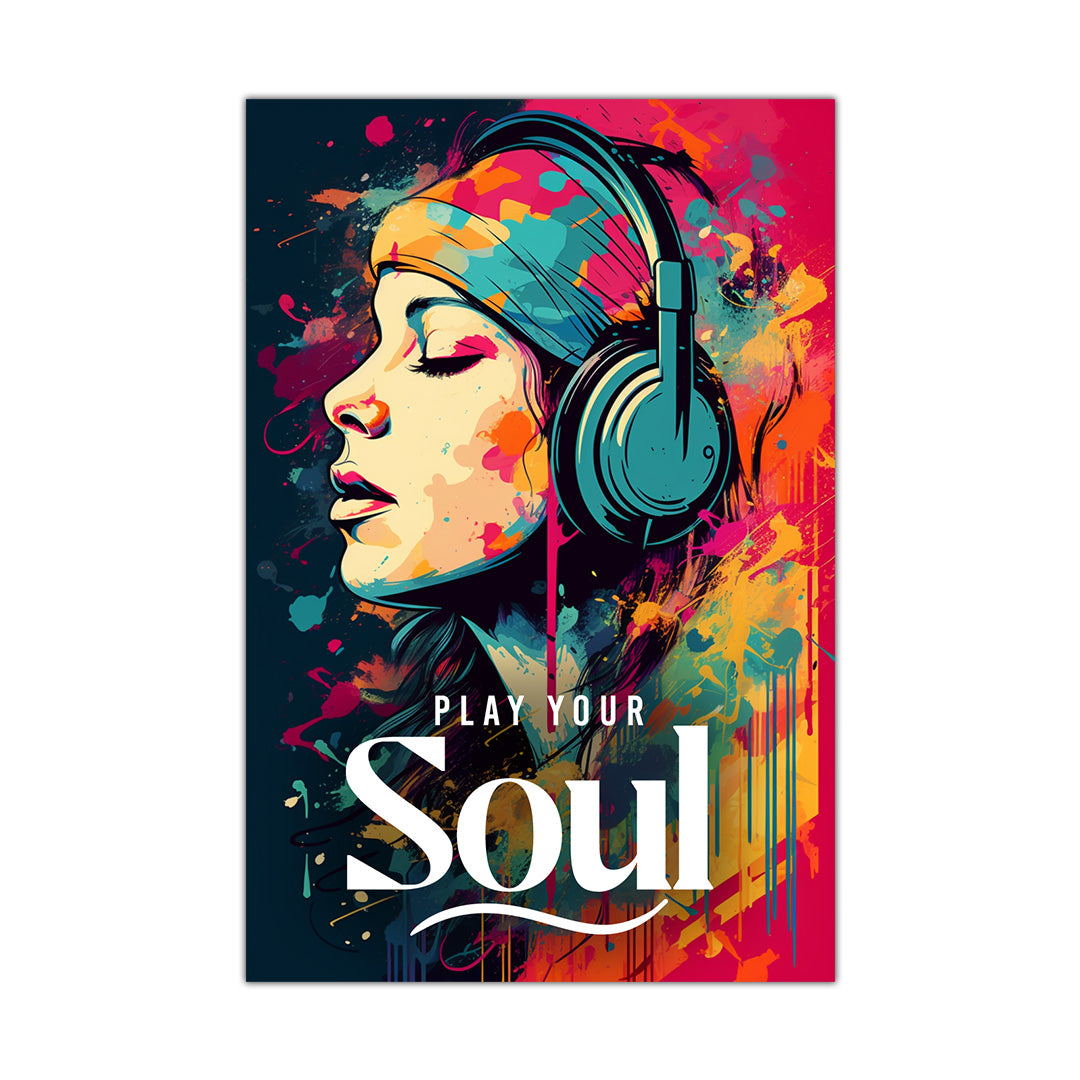 Euphonic Reverie: The Soulful Resonance Music Canvas Poster