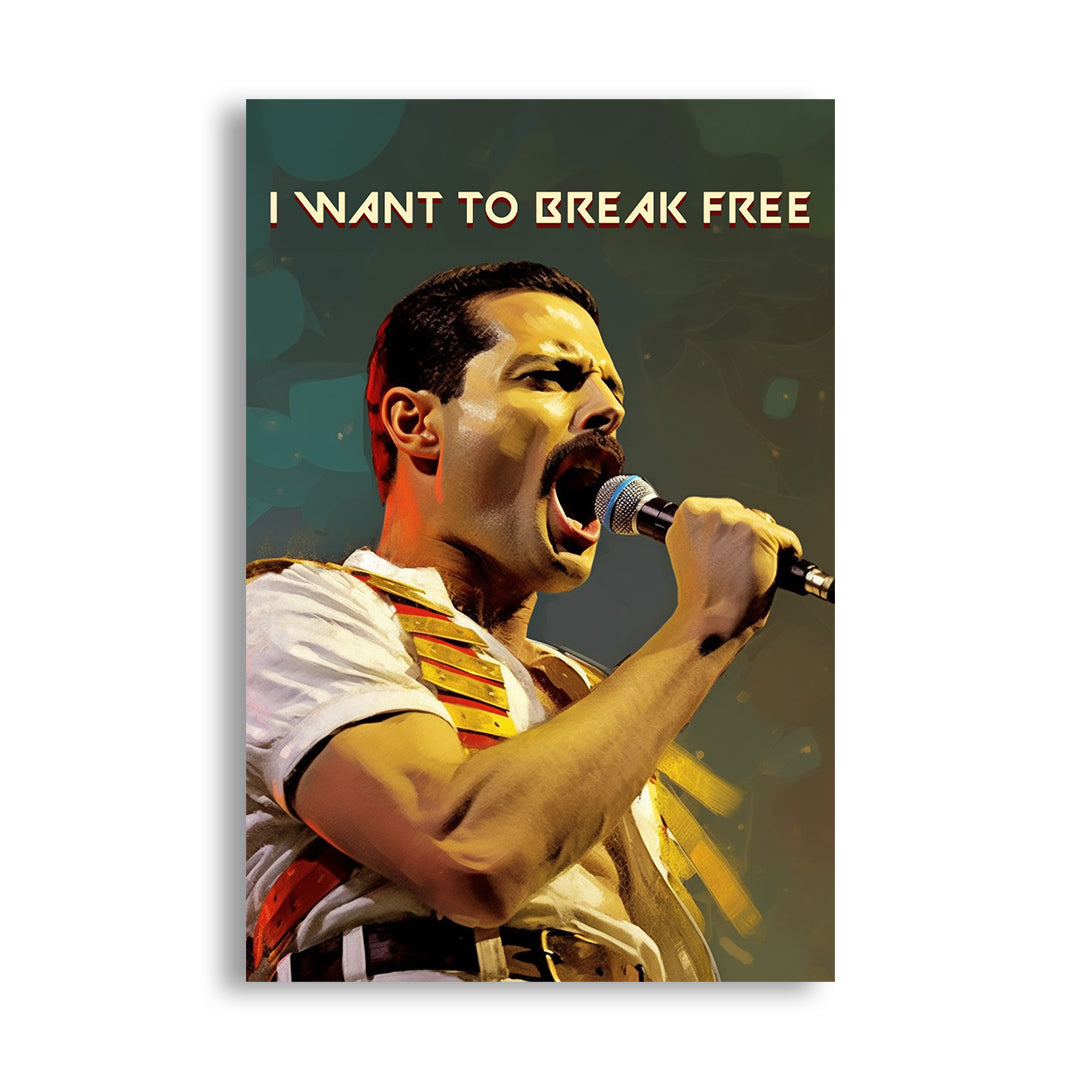 Freddie Mercury: Queen's Golden Voice | Music Canvas Poster