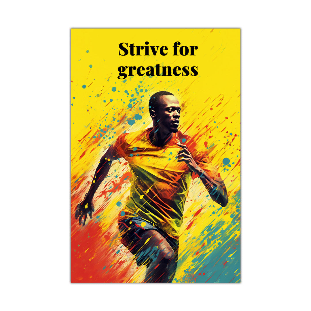 Usain Bolt: Sprint of Brilliance | Athletics Canvas Poster