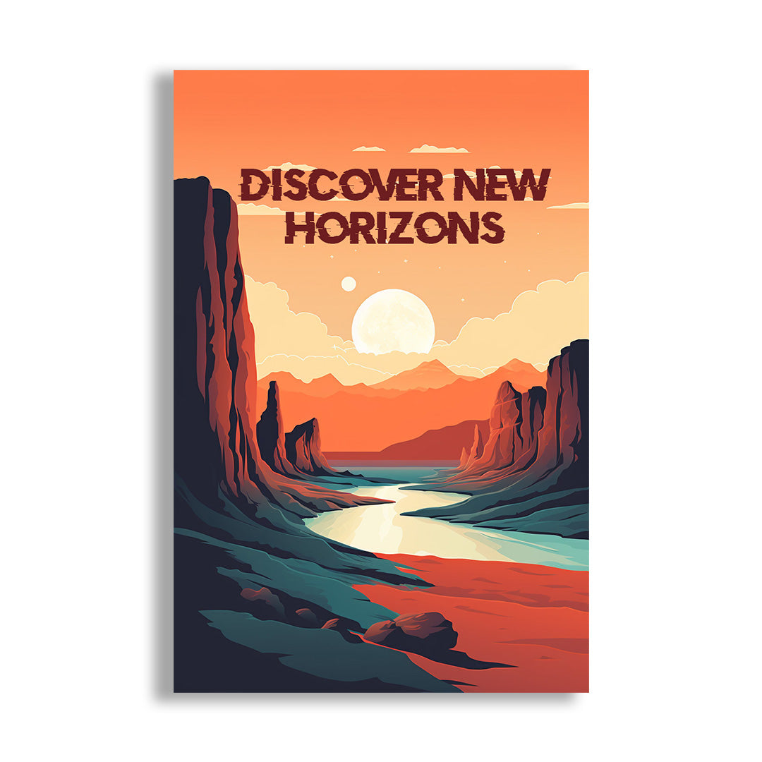 Desert Moonrise Odyssey | Travel Canvas Poster