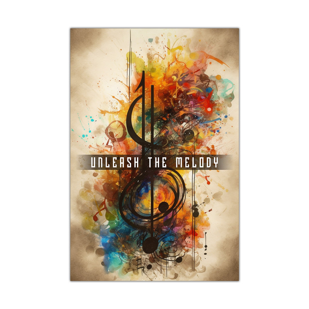 Symphonic Splatter: A Harmonious Fusion | Music Canvas Poster