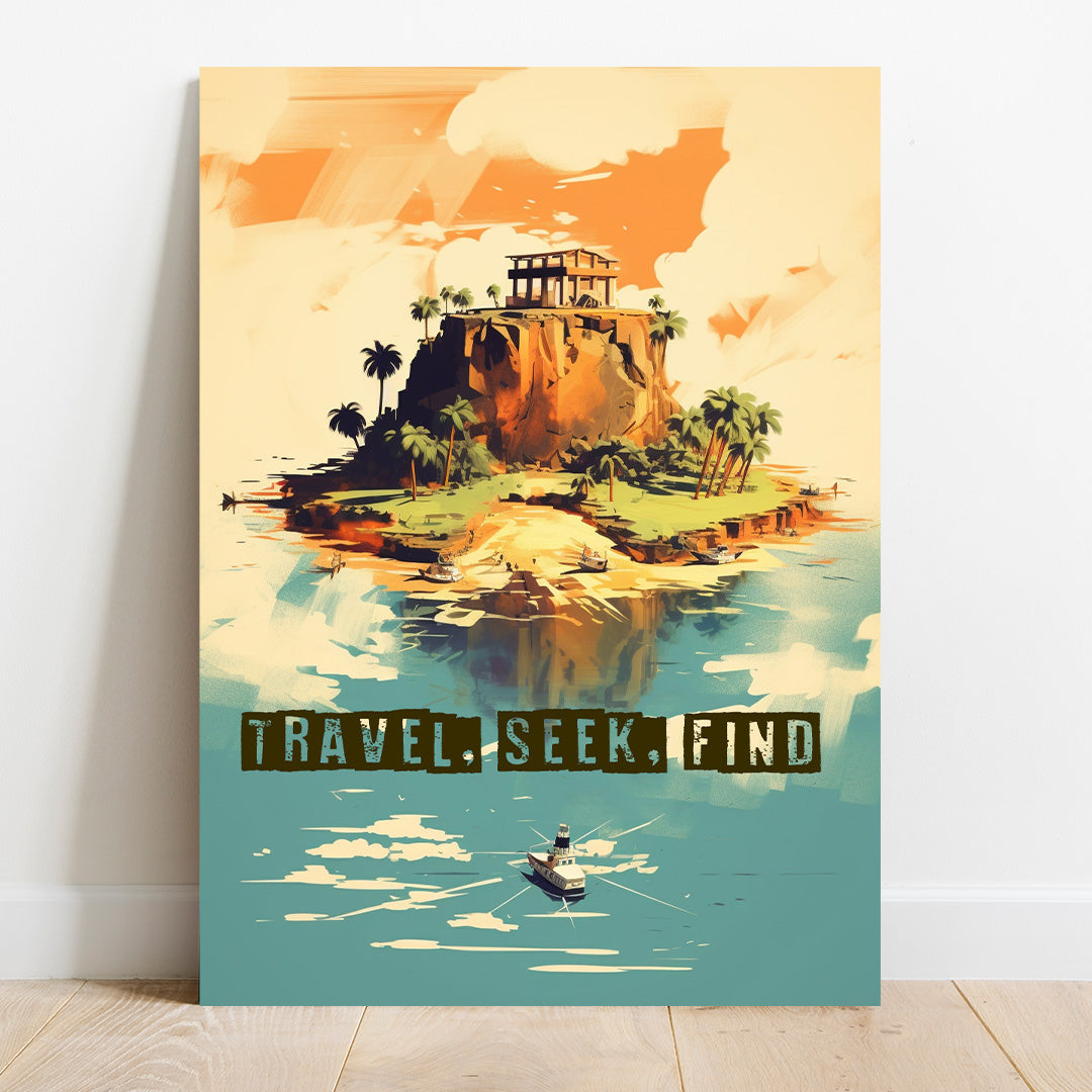 Island Escape: Solitude by the Shore | Travel Canvas Poster