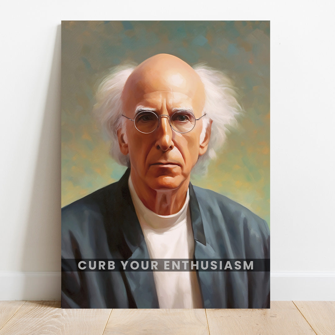 Larry David Portrait | Curb Your Enthusiasm | Movies & Shows Canvas Poster