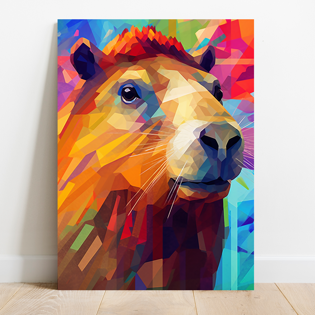 Kaleidoscopic Capybara | Animal Canvas Poster