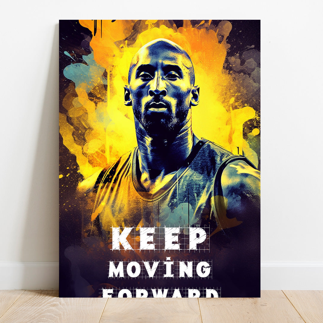 Kobe Bryant: Radiance in Gold | Basketball Canvas Poster