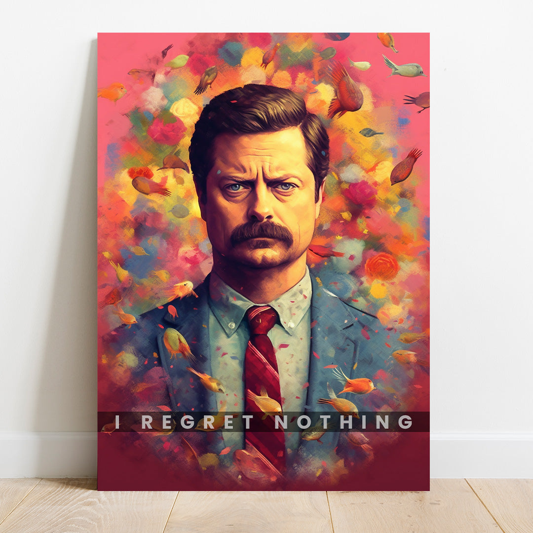 Ron Swanson Ethereal Nature | Parks & Recreation | Movies & Shows Canvas Poster