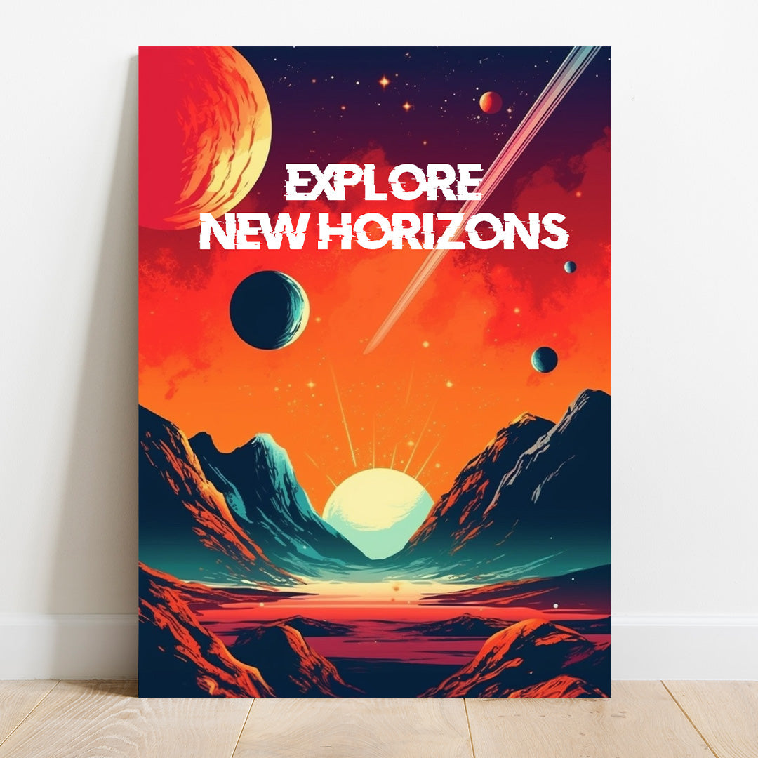 Cosmic Harmony: A Celestial Dawn | Space Canvas Poster