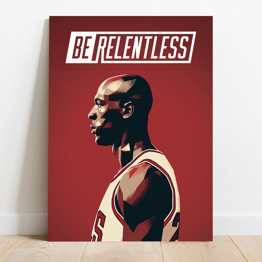 Michael Jordan: Flight in Red | Basketball Canvas Poster