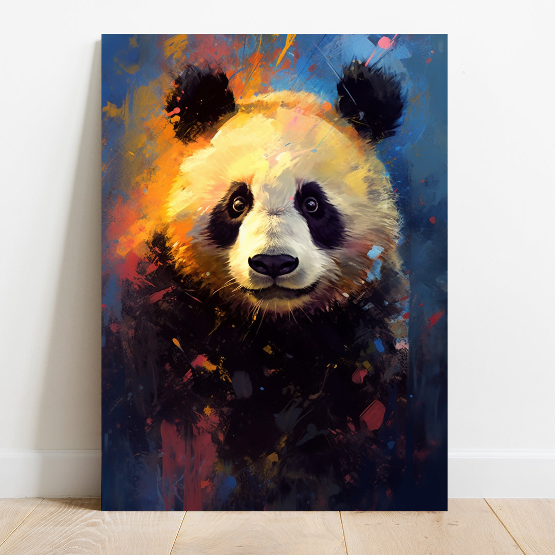 Whimsical Panda Essence | Animal Canvas Poster