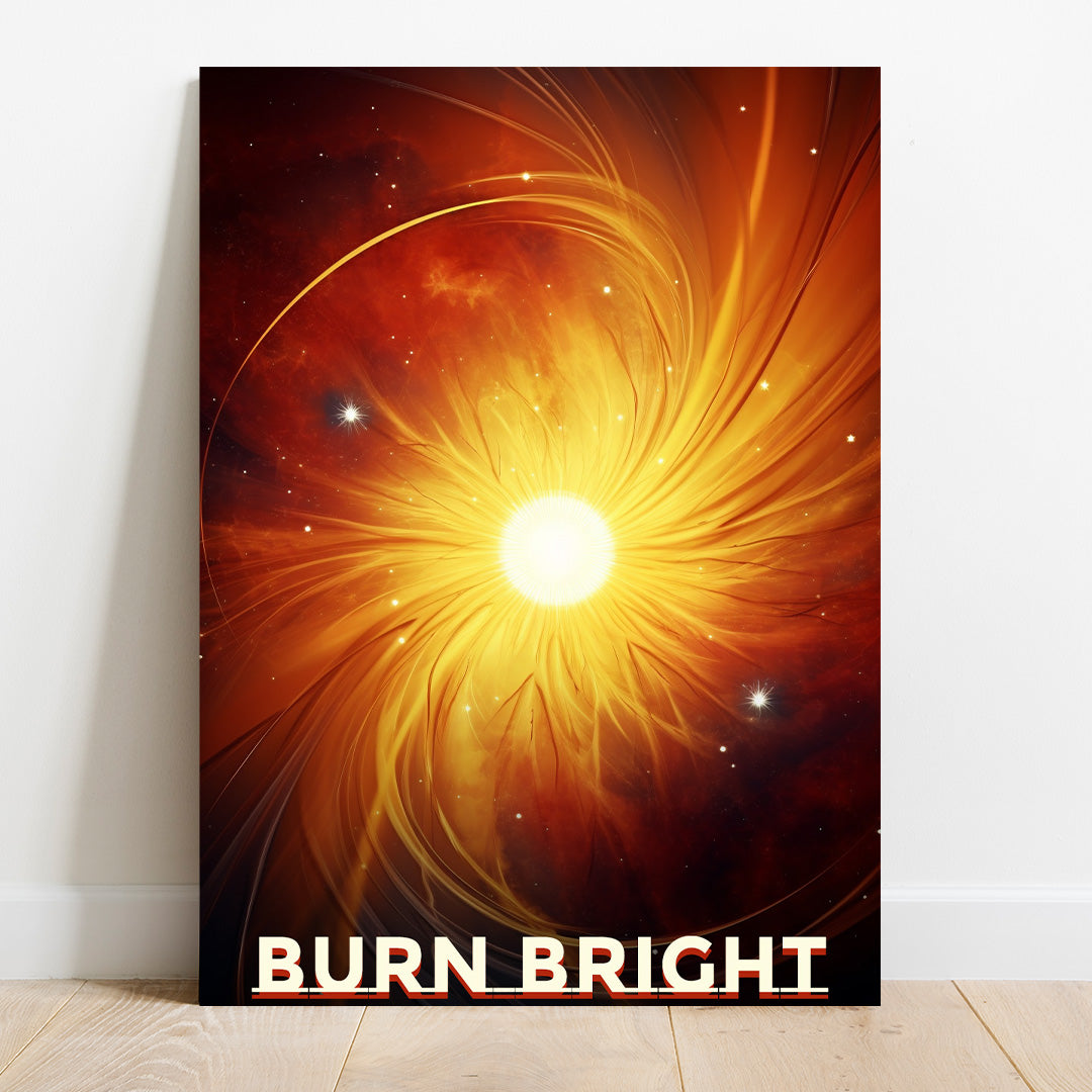 Celestial Radiance: The Golden Nebula | Space Canvas Poster